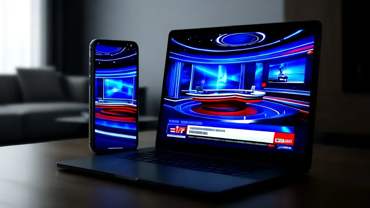 Gdzie można oglądać TVP 1 online za darmo: TV, kanał, telewizja na żywo Nowoczesne urządzenia wyświetlające transmisję, prezentujące gdzie można oglądać tvp 1 online za darmo.