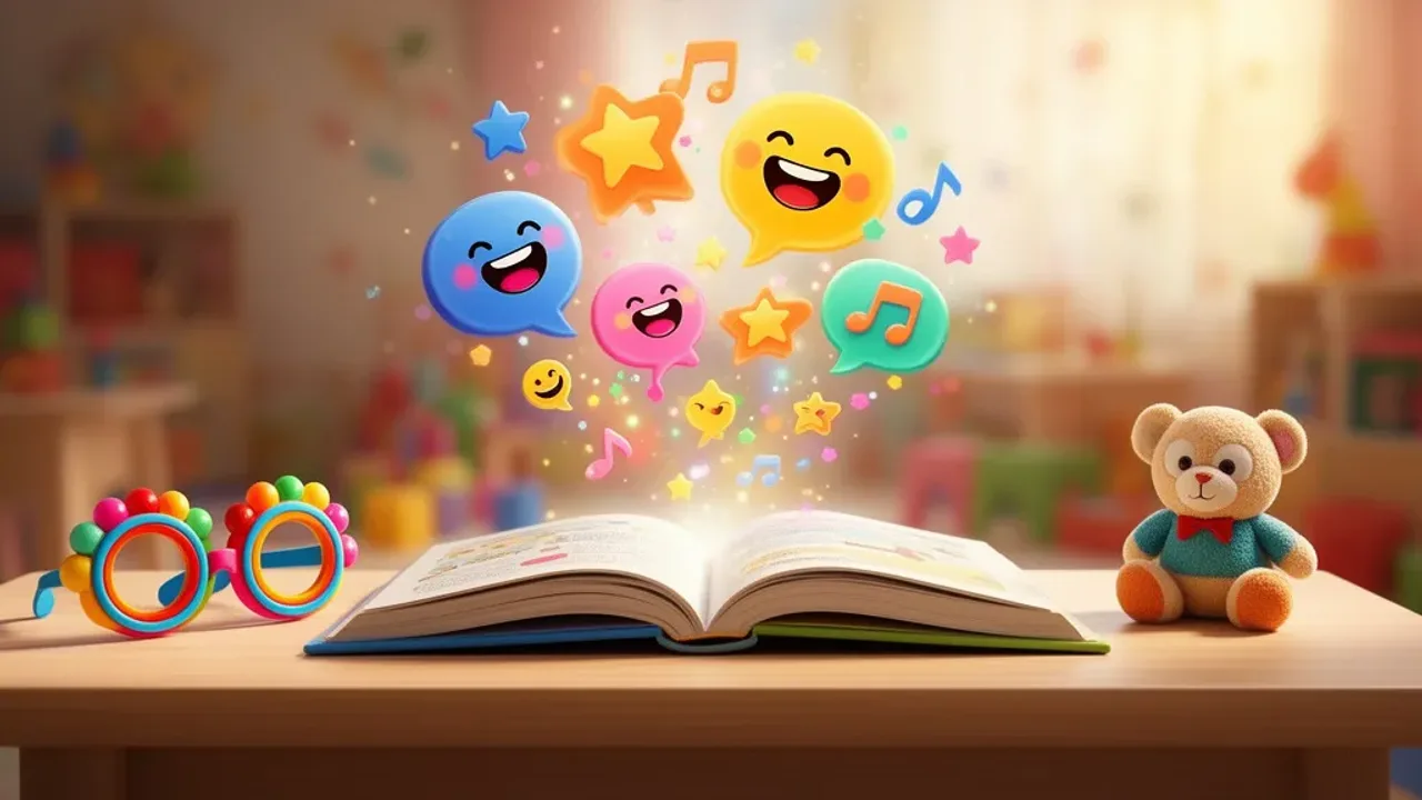 Kawały śmieszne do łez dla dzieci: najlepsze dowcipy o Jasiu i humor Ilustracja przedstawiająca zabawne symbole i rekwizyty symbolizujące kawały śmieszne do łez dla dzieci.