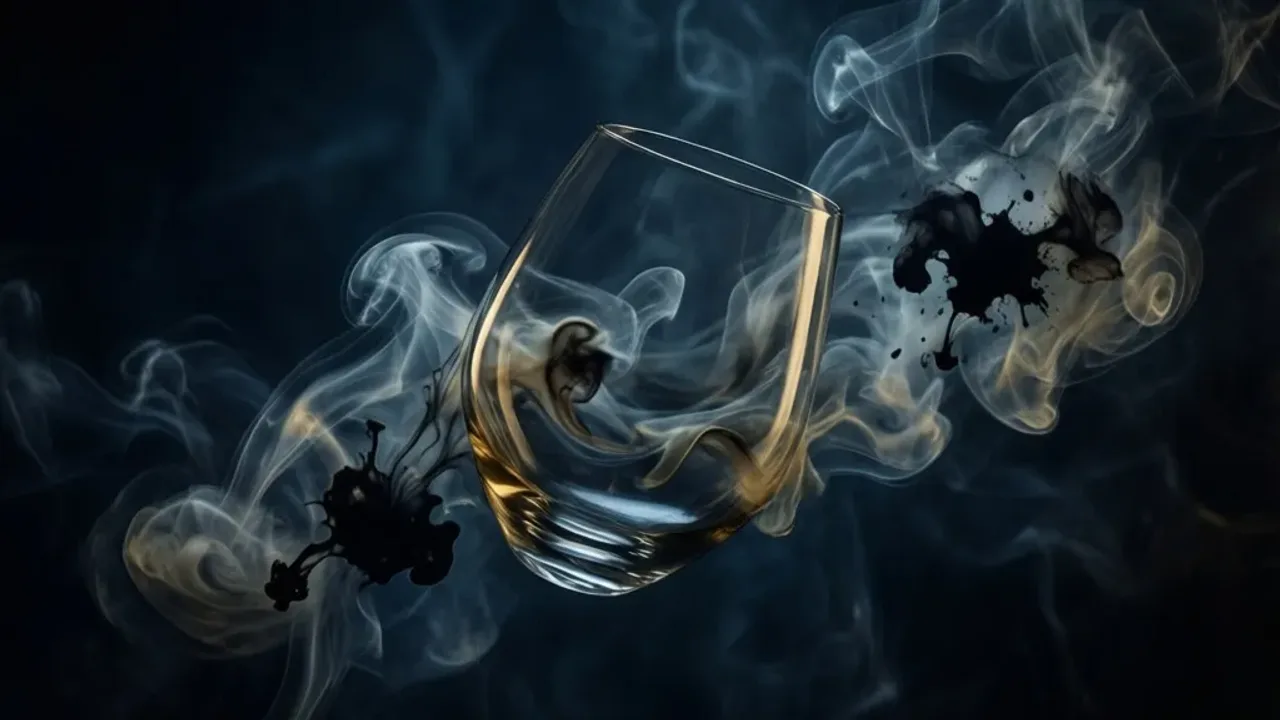Sennik alkohol: interpretacja snów, znaczenie snu o alkoholu i symbolika Symboliczna szklanka alkoholu na ciemnym tle, ilustrująca hasło sennik alkohol i znaczenie snów o trunkach.